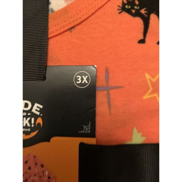 2pc Halloween Hyde and EEK Women's 2pc Pajama Set Orange Black Choose Your Size - Picture 16 of 16
